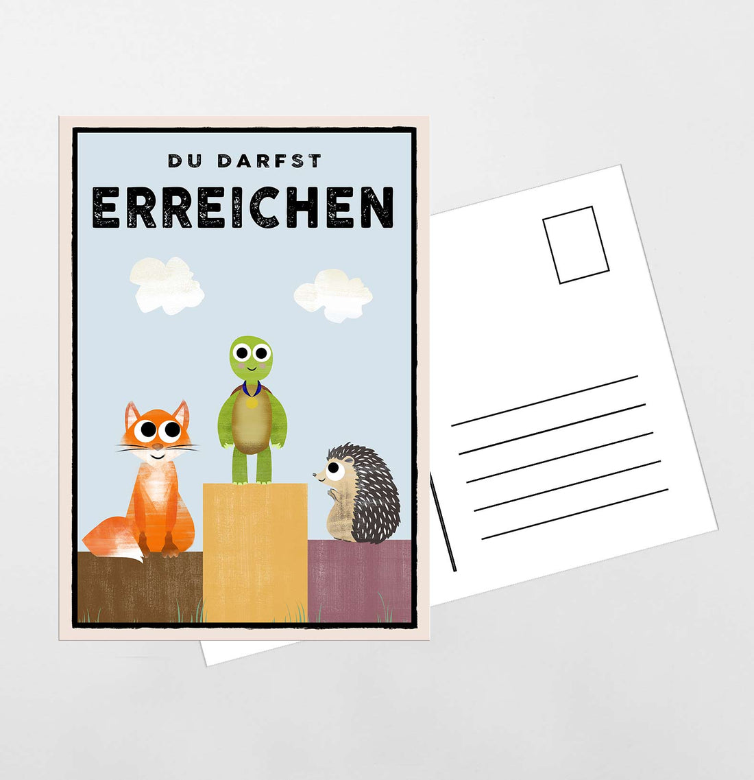 Du darfst ERREICHEN - A5 Postkarte - Kindermut