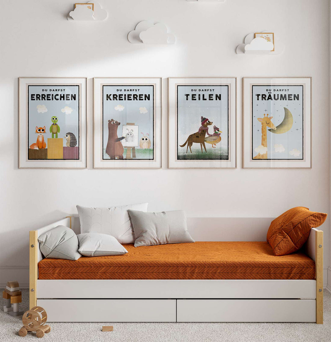 Du Darfst Sparpaket - 4er Poster Set - Kindermut