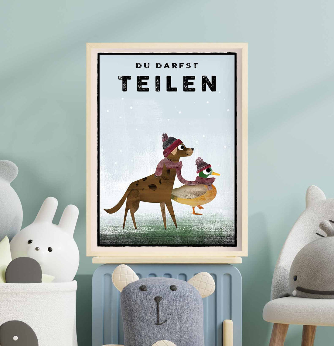 Du darfst TEILEN - Poster - Kindermut